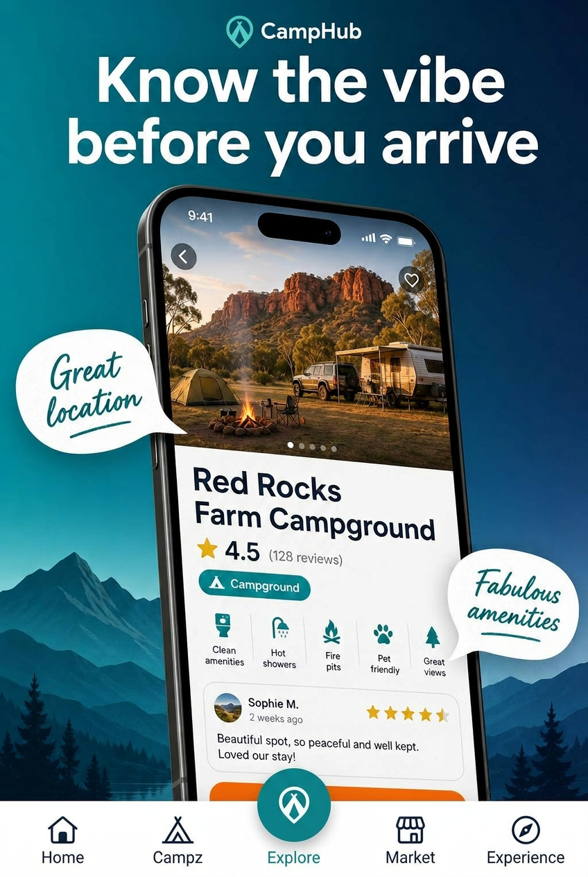 Know the vibe before you arrive. Real reviews on CampHub.